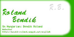 roland bendik business card